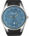 Kenneth Cole New York Men's KC1612 Classic Custom Barrel Blue Marine Dial Case Watch