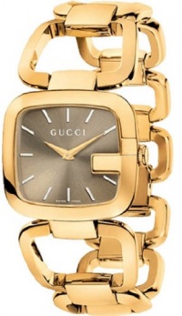 Gold Tone Stainless Steel Brown Dial G-Gucci