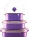 Calypso Basics 6-Piece Microwave Cookware/Storage Set, Purple