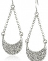 Kenneth Cole New York Urban Stone Pave Small Half Moon Chandelier Earrings