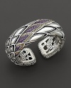 From the Naga collection, this kick cuff is accented with amethyst. Designed by John Hardy.