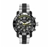 TW Steel Men's TW71 Grandeur Diver Silver Stainless Steel Bracelet Black Chronograph Dial Watch