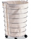 ROLLING CHROME LAUNDRY HAMPER