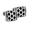 J.Goodman Sterling Silver Cuff links with High Polish Finish and Black Oxidized Detail.