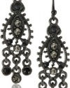 1928 Jewelry Moroccan Black Diamond Earrings