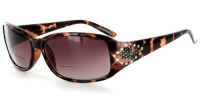 Aruba Bifocal Reading Sunglasses with Genuine Swarovski Crystals for Youthful, Modern Women (Tort +1.50)