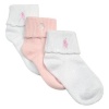 Polo Ralph Lauren girls infant Scallop Turncuff socks 3pairs