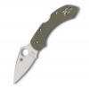 Spyderco Dragonfly G-10 Plain Edge Knife, Foliage Green