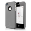 elago S4 Slim Fit Case for AT&T and Verizon iPhone 4 (Soft Feeling) - SF Gray + Logo Protection Film included