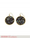 GUESS Gold-Tone Crystal Disc Earrings, GOLD