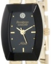 Armitron Women's 753446BKGP NOW Diamond Accented Gold-Tone Black Dial Dress Watch