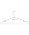 Hang in there-these sturdy, lightweight hangers make an orderly fashion out of the confusion of your closet. With small accessories bars and lingerie hooks, these hangers are ready for whatever garment you throw their way.