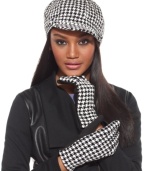 Put some pattern into your winter wardrobe with these chenille houndstooth gloves from Charter Club.