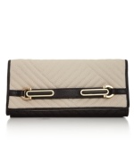 Sized-right for chic soirees or low-key luncheons, this Calvin Klien clutch really works the room. With luxe quilted leather, discrete detailing and sleek shape, it's the perfect understated accessory.