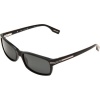 Hugo Boss 0319/S Men's Polarized Rectangular Full Rim Outdoor Sunglasses - Black/Gray / Size 56/18-135