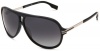 BOSS by Hugo Boss Men's 0398 Polarized Aviator Sunglasses,Matte Black Palladium Frame/Grey Lens,One Size