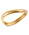 Robert Lee Morris makes waves with this hinged bangle. Crafted from gold-tone mixed metal, the bangle stands out with its special design. Approximate diameter: 2-1/4 inches.