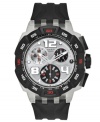 Let your sport style soar with this rugged chronograph Swatch watch from the Legendary Eagle collection.