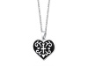 Sterling Silver Watch Over Me Reversible Heart with Cross Pendant Necklace , 18