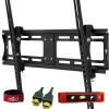 OLLO MOUNTS: 32-55 inches Tilt / Tilting Low Profile Universal TV Wall Mount Bracket * 1.4V HDMI / ETHERNET CABLE * 6 TORPEDO LEVEL * VELCRO CABLE TIE * LCD, LED, Plasma (TH64037-3)