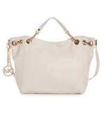 Goldtone chain-link hardware and a contoured silhouette give this MICHAEL Michael Kors tote a luxe look.