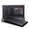 Removable Checkbook Wallet Pocket Secretary Alpine Swiss - Soft Lambskin Leather - Comes in a Gift Bag Black