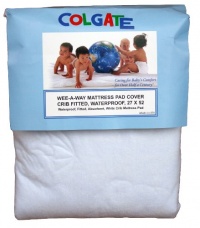 Colgate Wee-A-Way Waterproof Fitted Crib Mattress Cover, White