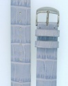 Fits Philip Stein size 1 18mm Baby Blue Alligator Grain Leather Watchband With Spring Bars By JP Leatherworks