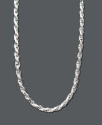 Add a simple layer for standout style. Giani Bernini necklace features a glittering, diamond-cut rope chain in polished sterling silver. Approximate length: 24 inches.