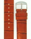 JP Leatherworks Alligator Grain Leather Watchband Fits Philip Stein Large Size 2, 20mm Cinnamon Tan With Spring Bars