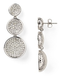 Make statement sparkle your new signature with these rhodium plated earrings from Lora Paolo. Boasting scoop-shaped drops, this pair perfects evening elegance.