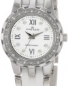 Anne Klein Women's 109457WTSV Swarovski Crystal Silver-Tone White Ceramic Bracelet Watch