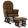 Stork Craft Hoop Glider and Ottoman, Espresso/Chocolate