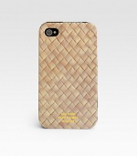 Intricate basketweave pattern lends an unique finish to a protective hard shell case for your Apple iPhone.Plastic6W x 5HImported