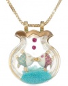 Betsey Johnson Jewels of the Sea Fish Bowl Long Pendant Necklace, 33