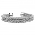 Inox Womens 3 Row Mesh Stainless 316L Steel Bangle