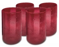 Artland Iris Highball, 17-Ounce, Ruby, Set of 4