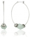 Kenneth Cole New York Urban Sea Glass Faceted Bead Hoop Earrings