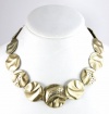 Jones New York Necklace, Antique Gold-Tone Textured Discs with Crystal Accents Necklace