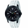 Gucci Men's YA126204 G-Timeless Black Dial White Rubber Strap Watch