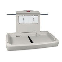 Rubbermaid Commercial FG781888 Horizontal Baby Changing Station, 33.25 Length x 21.5 Width x 4 Height, Light Platinum