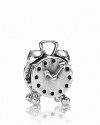 Time is on your side with PANDORA's sterling silver alarm clock charm.