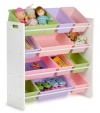 Honey-Can-Do SRT-01603 Kids Toy Organizer and Storage Bins, White/Pastel