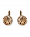 Be a golden girl in these stunners from Swarovski. Earrings feature bold yellow crystals on gold-plated mixed metal. Approximate drop: 1 inch.