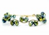 Charter Club Bracelet, Gold-Tone Green Iridescent Beaded Link