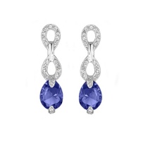 Studio 925 Julia Montana Sapphire Pear Drop CZ Sterling Silver Earrings