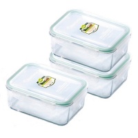 Kinetic Go Green Glass Lock Rectangular 37 Ounce 6 Piece Set