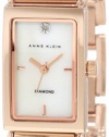 Anne Klein Women's 109414MPRG Diamond Accented Rosegold-Tone Chain Bracelet Watch