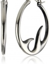 Elizabeth and James Antler Sterling Silver Hoop Earrings