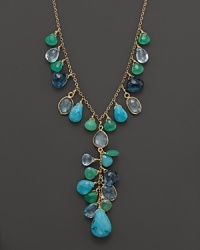 Turquoise, blue topaz and chrysoprase combine in this summer-perfect necklace from Lara Gold for LTC.